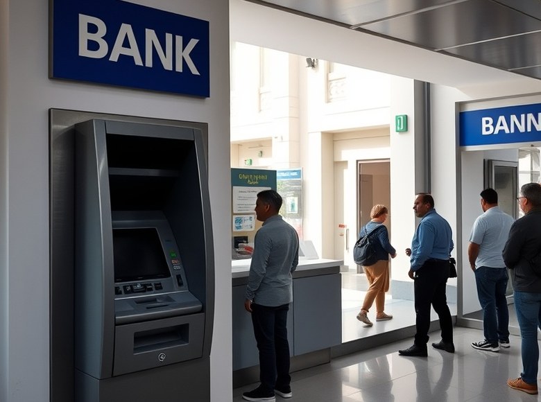 Antes — Terminal fuera de servicio en horario de alta demanda: la espera se traslada a la caja.